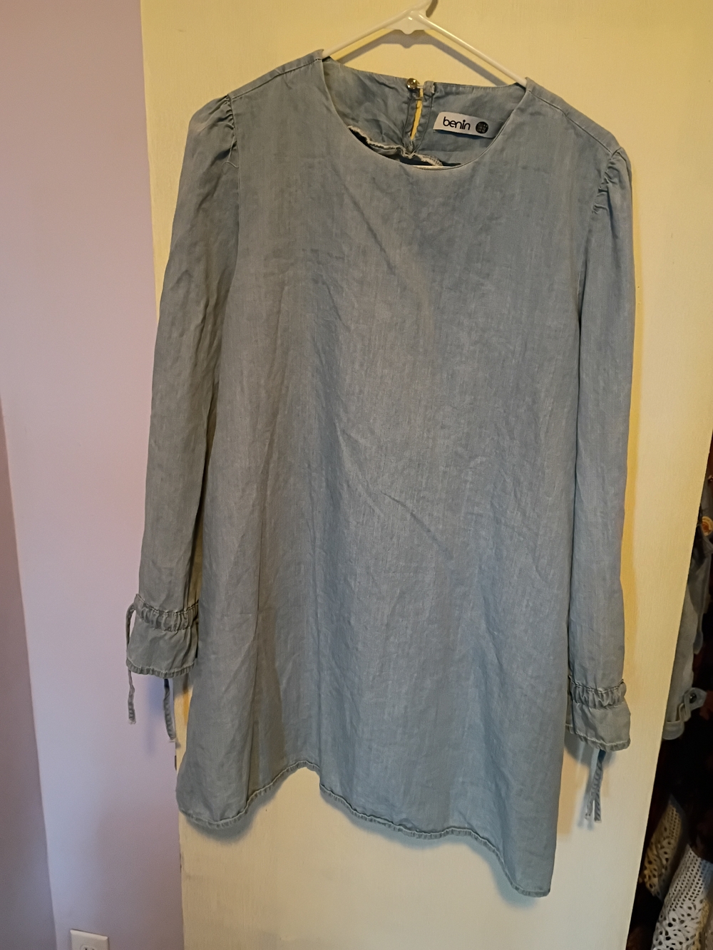 Benin  Long Sleeve Denim Dress 12